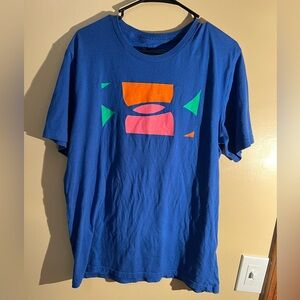 Men’s Under Armour Blue Short Sleeve T-Shirt Loose Fit Size Large